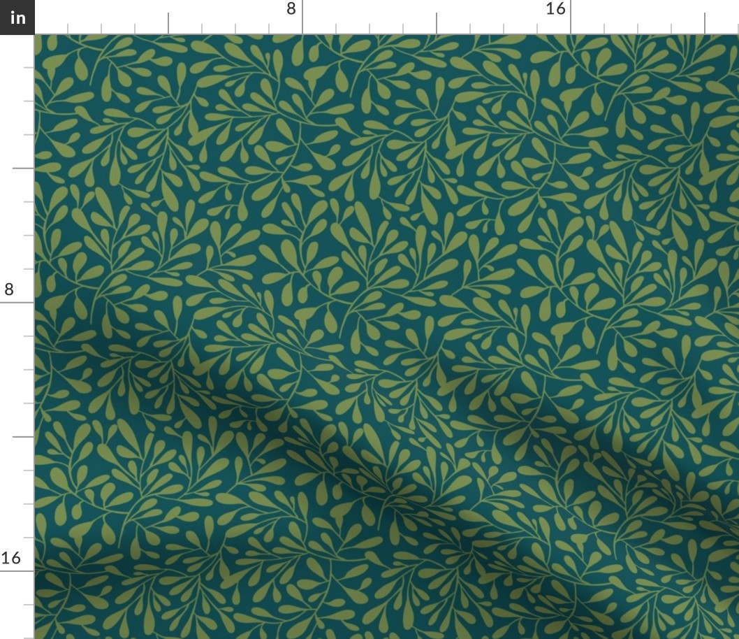 Breeze - Botanical Teal Green Small Scale