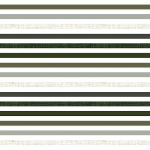 1/4" linen stripes: seaweed, latte, sage, forest, olive