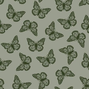 dark green butterflies