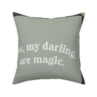 6 loveys: you, my darling, are magic // seaweed, latte, sage, forest, olive