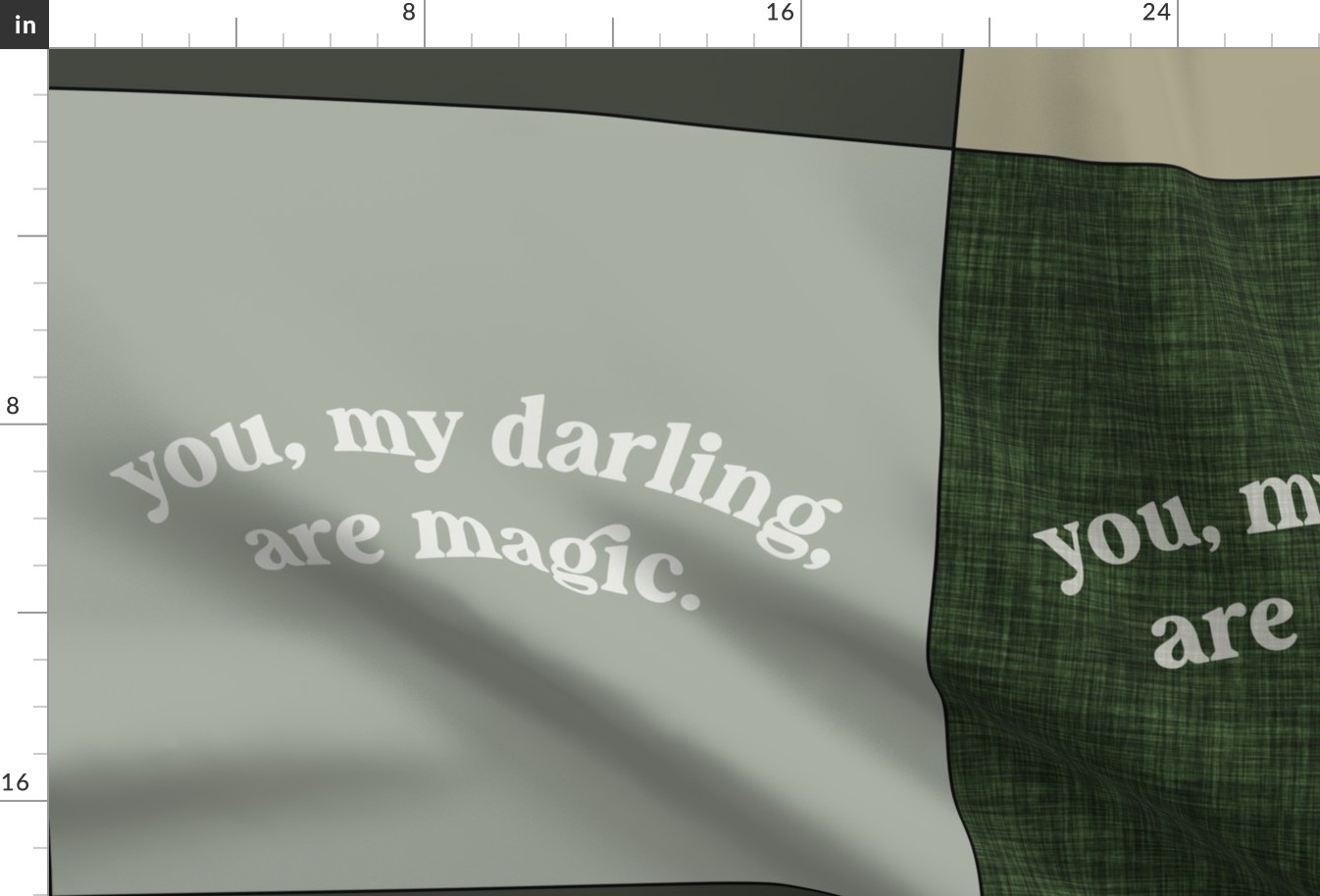 6 loveys: you, my darling, are magic // seaweed, latte, sage, forest, olive