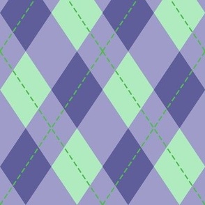 green and purple argyle PATTERN