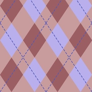  lilac and copper rust argyle PATTERN