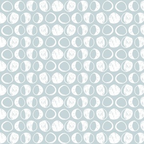 Moon Phases  // blue and white moon phase moon night fabric