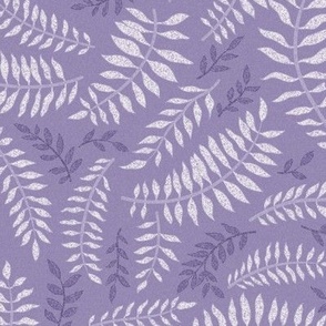 Lanie Stem Toss large: Violet Purple & Cream Botanical