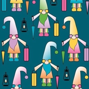 Travelling Gnomes teal