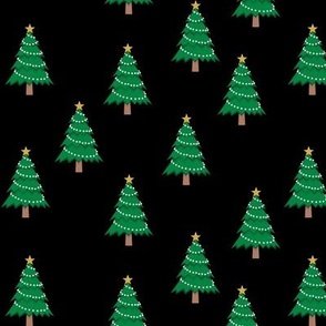 Christmas trees - black - holiday - LAD21