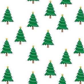 Christmas trees - white - holiday - LAD21