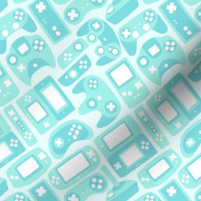  Video Game Controllers in Teal