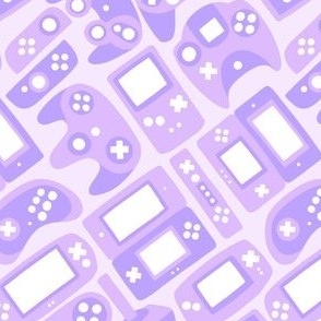  Video Game Controllers in Purple