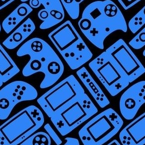  Video Game Controllers Blue