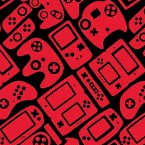  Video Game Controllers Red