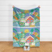 Happy Gnome Farm Playmat            ***repeat by the yard***