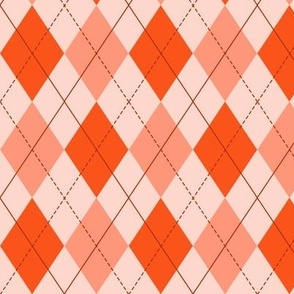 orange argyle PATTERN 