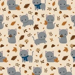 Autumn Gray Cat