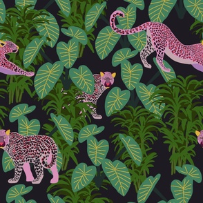 Large Jungle Leopard Night