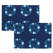 Swatch 8x8 Square Fits 6" Hoop for Embroidery or Wall Art DIY Pattern Kit Template Quilt Square In This House We Fucking Swear Funny Adult Humor Blue Floral