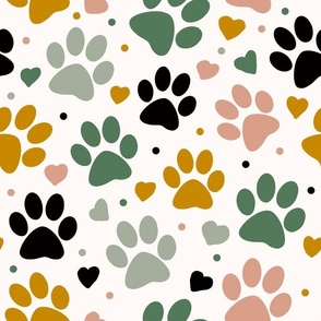 Large Scale Crazy Cat Lady Paw Print Coordinate