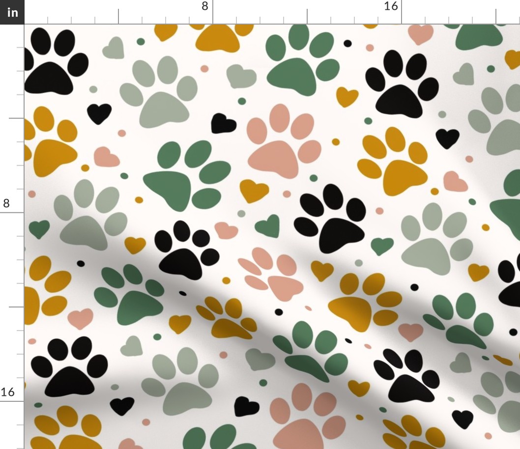 Large Scale Crazy Cat Lady Paw Print Coordinate