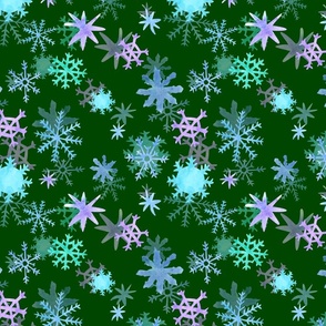 Snowflake detailed green