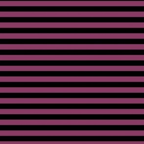 Horizontal Bengal Stripe Pattern - Boysenberry and Black