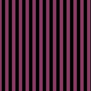 Vertical Bengal Stripe Pattern - Boysenberry and Black