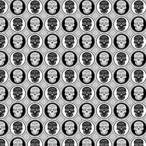 Small Black and White Skulls Calaveras Day of the Dead Dia de los Muertos