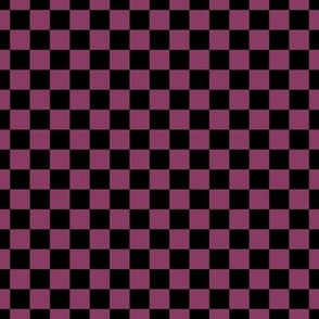 Checker Pattern - Boysenberry and Black