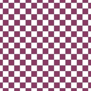 Checker Pattern - Boysenberry and White