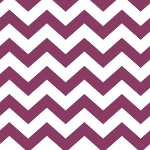 Chevron Pattern - Boysenberry and White