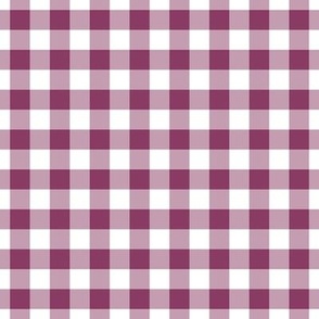 Gingham Pattern - Boysenberry and White