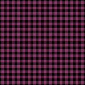 Small Gingham Pattern - Boysenberry and Black