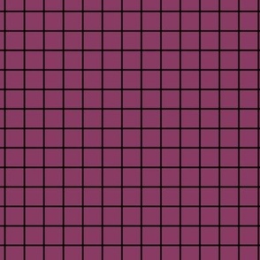 Grid Pattern - Boysenberry and Black