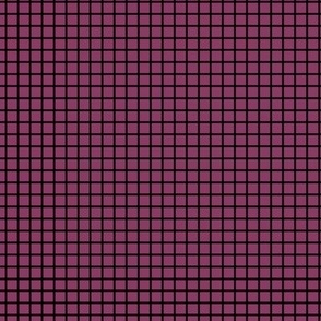 Small Grid Pattern - Boysenberry and Black