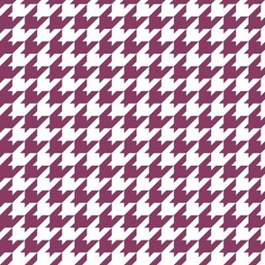 Houndstooth Pattern - Boysenberry and White