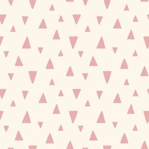 Abstract Triangles - Pink on Ivory (medium scale)