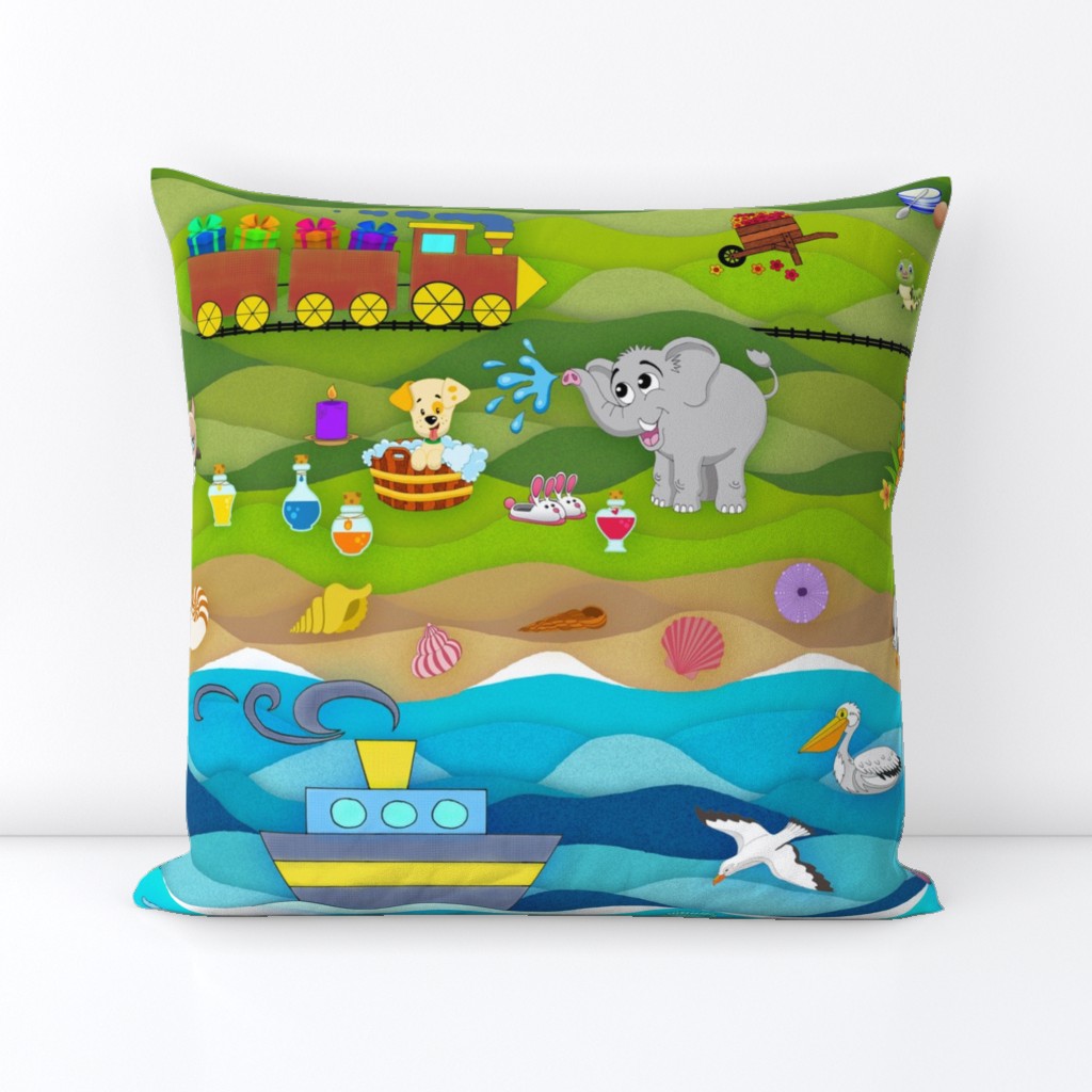 SPOONFLOWER World Play Mat