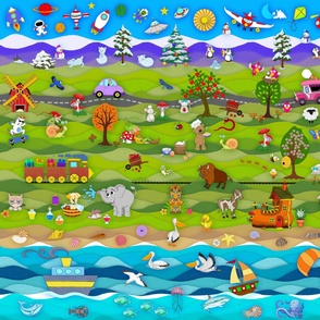 SPOONFLOWER World Play Mat