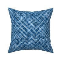 blue delft criss cross dots // blue // medium scale