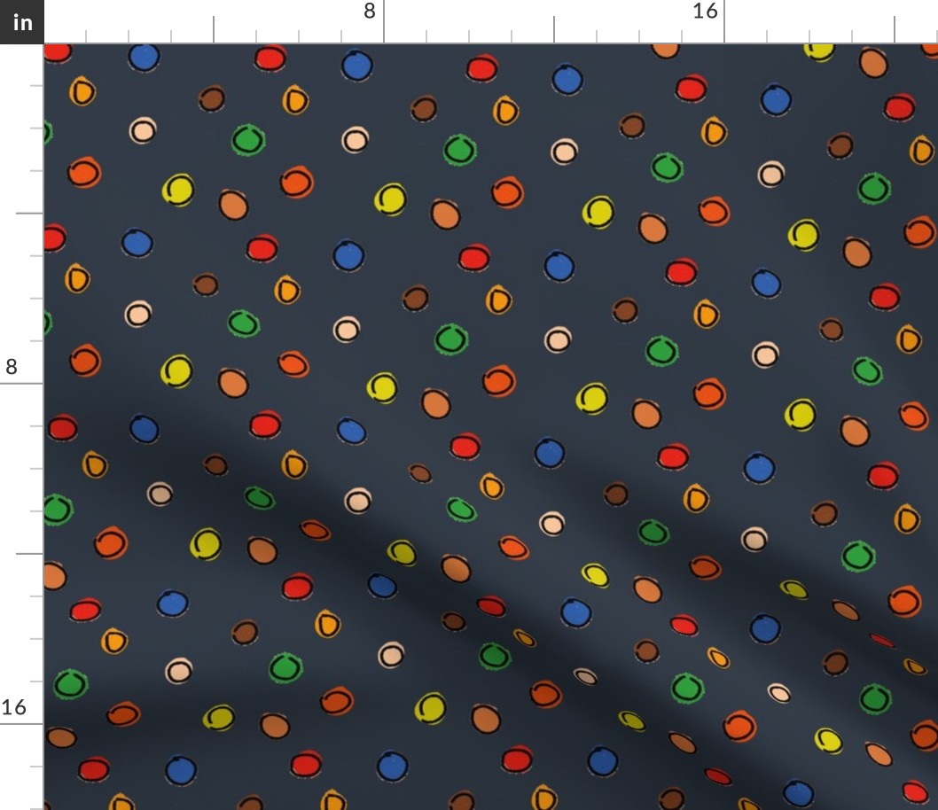 Multicolour doodle Spot - Slate