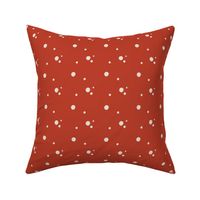  christmas red wattle dots