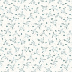 Lena Micro Floral: Blue Green Tiny Floral Toss