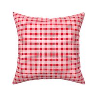 Red and White Hawaiian Weave Plaid