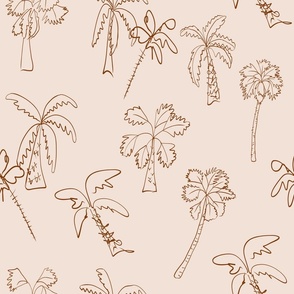 Palm Tree Sketch Pink