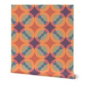 Geometric Orange Purple Eclipse Medium