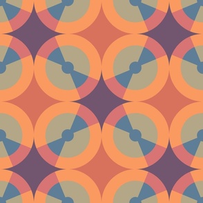 Geometric Orange Purple Eclipse Medium