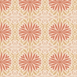 Willow tiles - orange, yellow and pink 