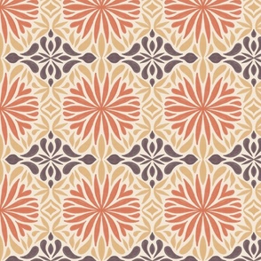 Willow tiles - orange, brown and yellow 