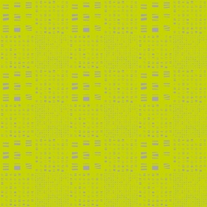 Hip to be Square - Gingham Geometric, bright green over gray, small scale 6"