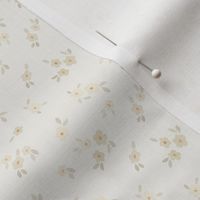 beige watercolor florals - mini - cream